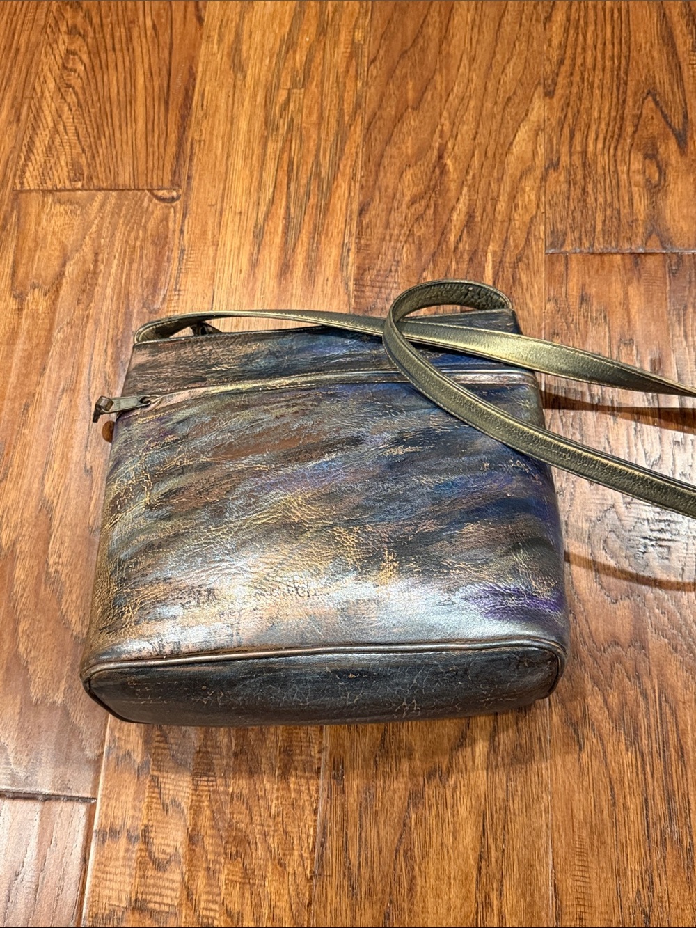 Jane Yoo Signed Metallic Multi-Tone Crossbody Bag
